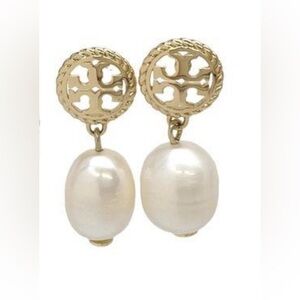 Tory Burch Gold and Pearl Earrings